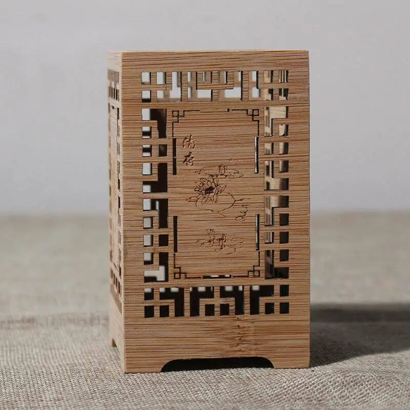 Stationary Utensils Holder Bamboo Hand Carved Handcrafted Vintage Style Classic everythingbamboo