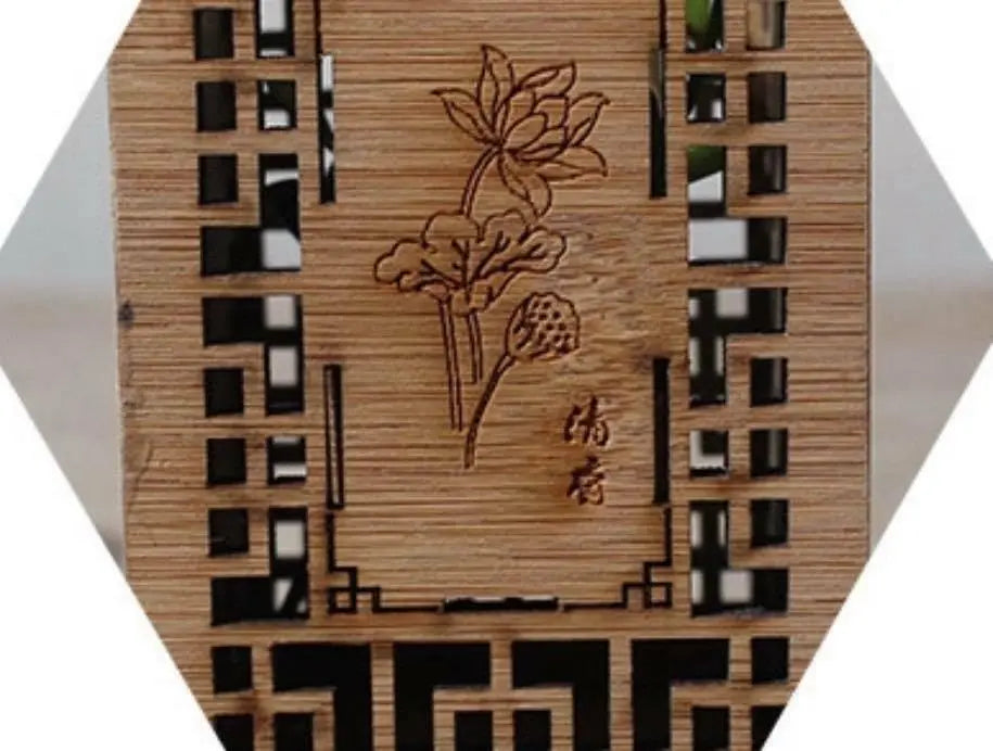 Stationary Utensils Holder Bamboo Hand Carved Handcrafted Vintage Style Classic everythingbamboo