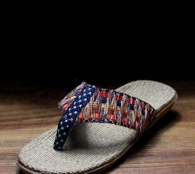 Summer Women Casual Home Rattan Slipper Sandal Bamboo Linen Slippers Shoes everythingbamboo