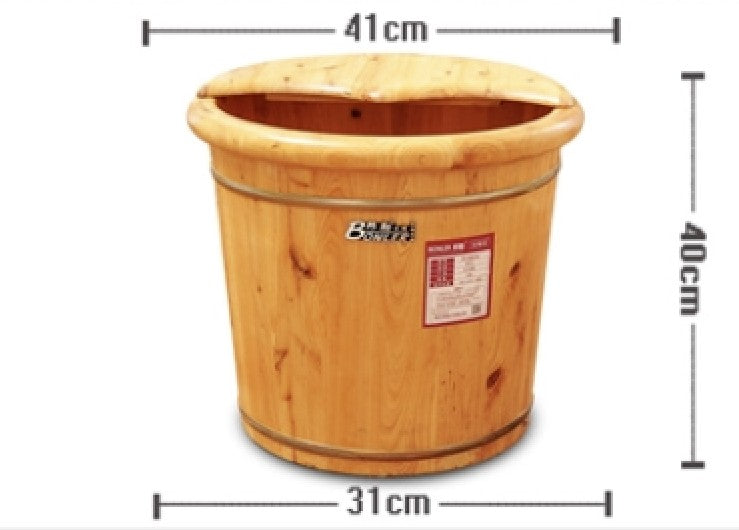 Tall Foot basin wooden bucket foot bath&massage with cover &massage高足浴桶加厚泡脚桶按摩加盖 Unbranded
