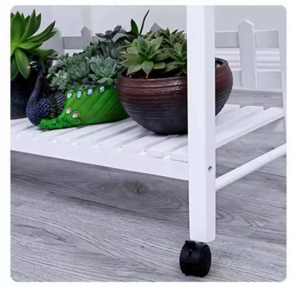 WOODEN SHELF PLANT STAND FOLDABLE MULTI TIERS INDOOR OUTDOOR GARDEN PLANTER everythingbamboo