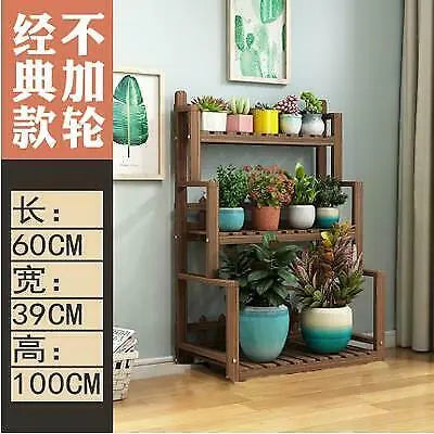 WOODEN SHELF PLANT STAND HANGING MUTI TIERS INDOOR OUTDOOR GARDEN PLANTER everythingbamboo