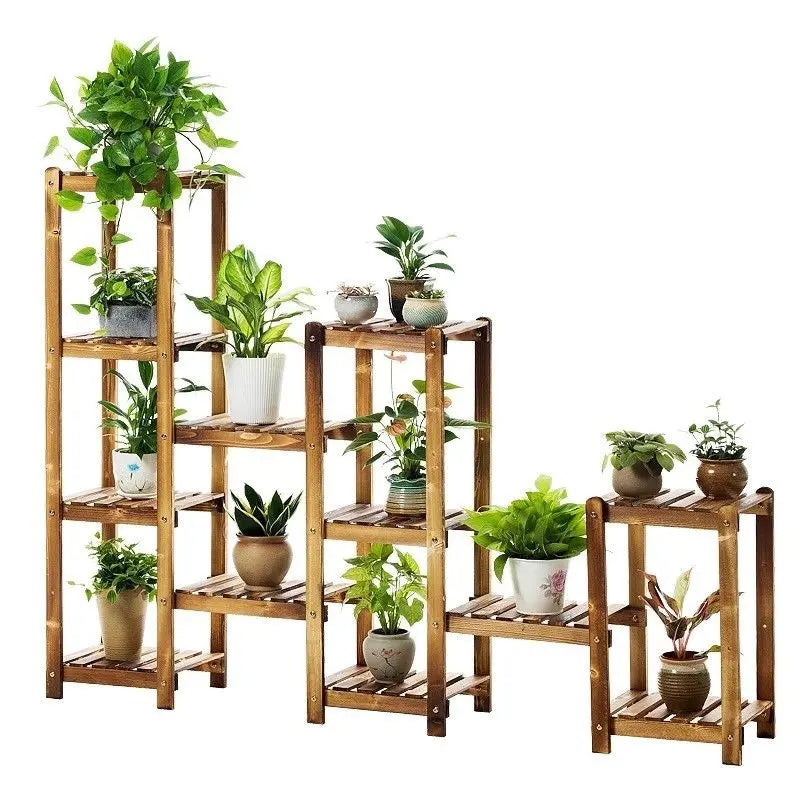 WOODEN SHELF PLANT STAND LADDER BOOK SHELF STORAGE ELEGANT MULTI CHOICE AND USE Unbranded
