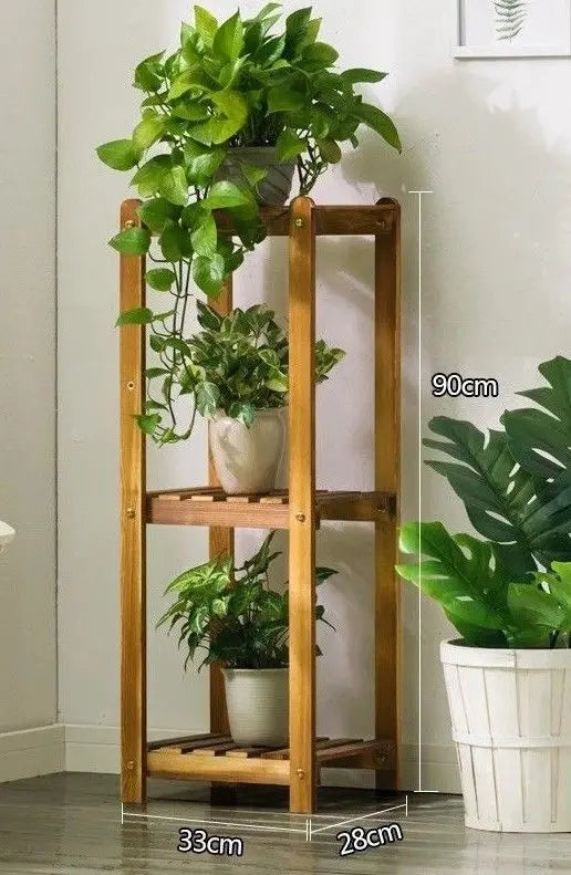 WOODEN SHELF PLANT STAND LADDER BOOK SHELF STORAGE ELEGANT MULTI CHOICE AND USE Unbranded