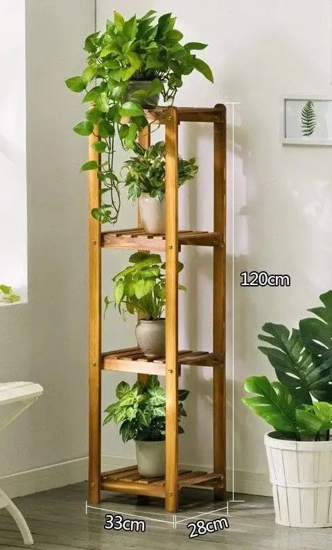 WOODEN SHELF PLANT STAND LADDER BOOK SHELF STORAGE ELEGANT MULTI CHOICE AND USE Unbranded