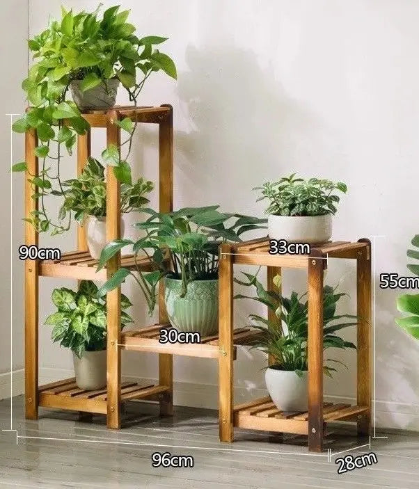 WOODEN SHELF PLANT STAND LADDER BOOK SHELF STORAGE ELEGANT MULTI CHOICE AND USE Unbranded