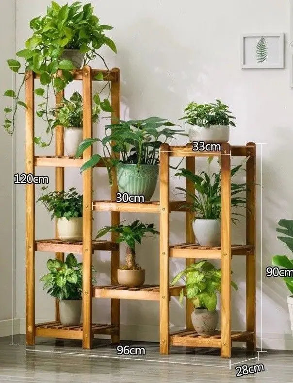WOODEN SHELF PLANT STAND LADDER BOOK SHELF STORAGE ELEGANT MULTI CHOICE AND USE Unbranded