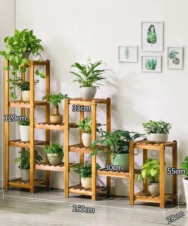 WOODEN SHELF PLANT STAND LADDER BOOK SHELF STORAGE ELEGANT MULTI CHOICE AND USE Unbranded