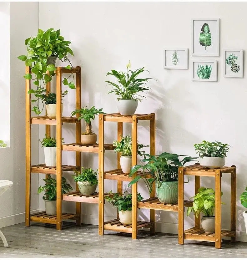 WOODEN SHELF PLANT STAND LADDER BOOK SHELF STORAGE ELEGANT MULTI CHOICE AND USE Unbranded