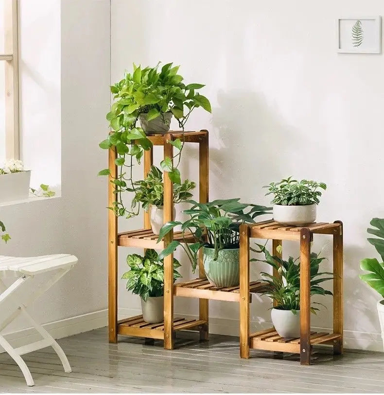 WOODEN SHELF PLANT STAND LADDER BOOK SHELF STORAGE ELEGANT MULTI CHOICE AND USE Unbranded