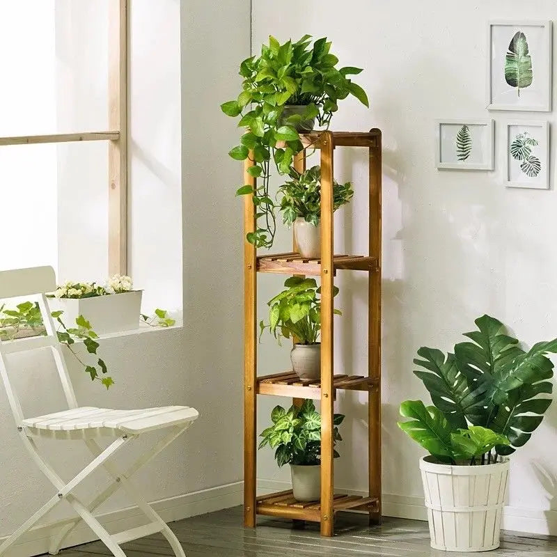 WOODEN SHELF PLANT STAND LADDER BOOK SHELF STORAGE ELEGANT MULTI CHOICE AND USE Unbranded