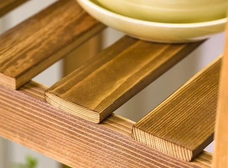 WOODEN SHELF PLANT STAND LADDER BOOK SHELF STORAGE ELEGANT MULTI CHOICE AND USE Unbranded