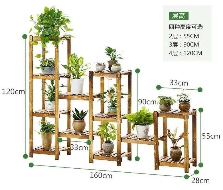 WOODEN SHELF PLANT STAND LADDER BOOK SHELF STORAGE ELEGANT MULTI CHOICE AND USE Unbranded