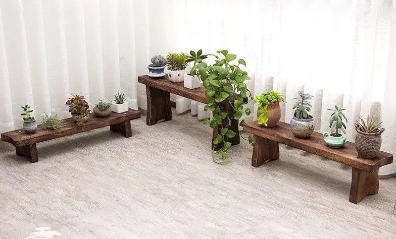 WOODEN SHELF PLANT STAND TIMBER STOOL LADDER MULTI CHOICE AND USE INDOOR OUTDOOR Unbranded