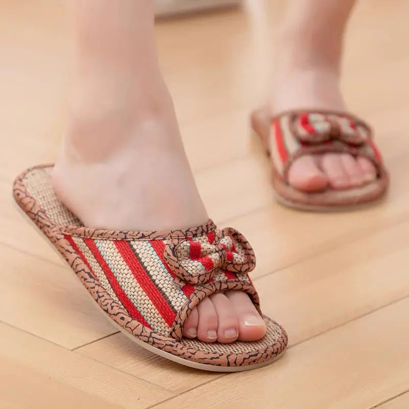Women Sandal Hemp Linen Slipper Bamboo Shoe Casual Comfortable Cool Four Seasons BSH02 everythingbamboo