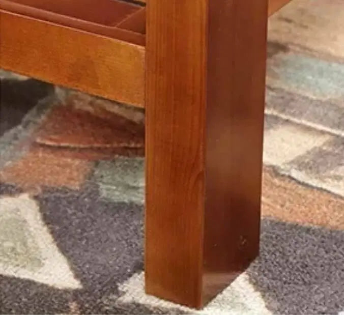 Wooden Coffee Table 2 Tiers Rectangle Solid Modern Timber Tea Table Coffee Color everythingbamboo