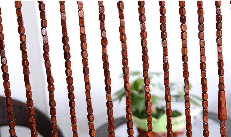 Wooden Door Curtain Blinds Handmade Fly Screen Wooden Beads Room Divider BCB06 Handmade