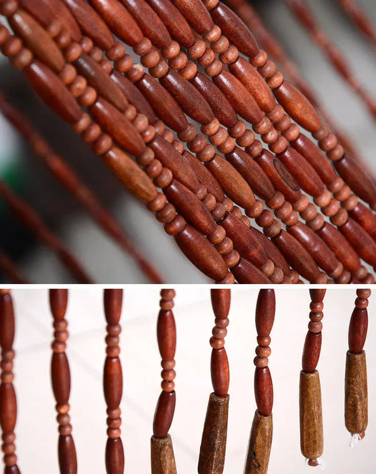Wooden Door Curtain Blinds Handmade Fly Screen Wooden Beads Room Divider BCB06 Handmade