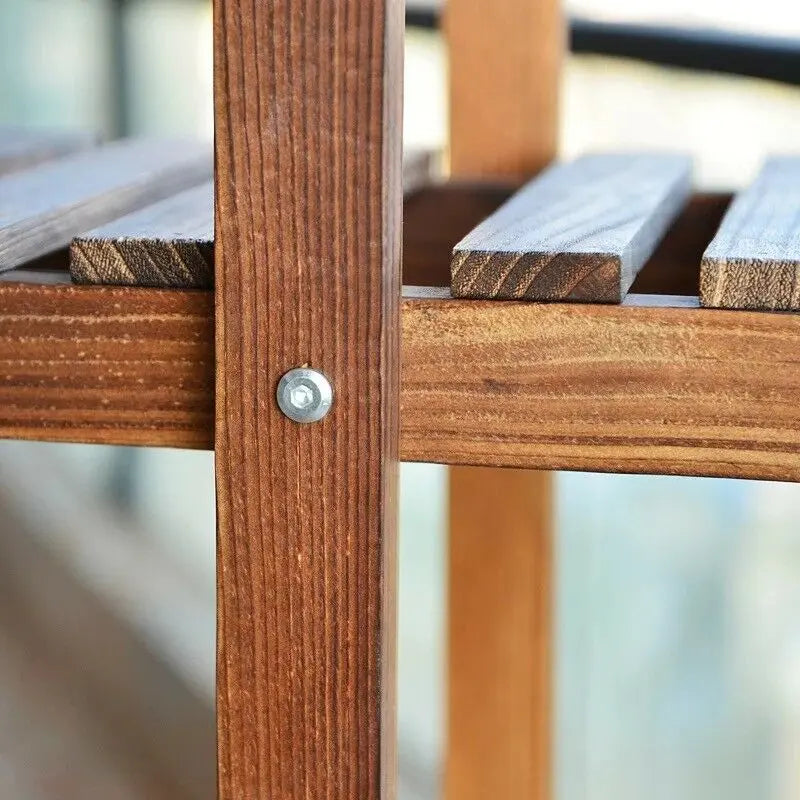 Wooden Plant Stand 6 Tiers Indoor Outdoor Garden Planter Flower Pot Stand everythingbamboo