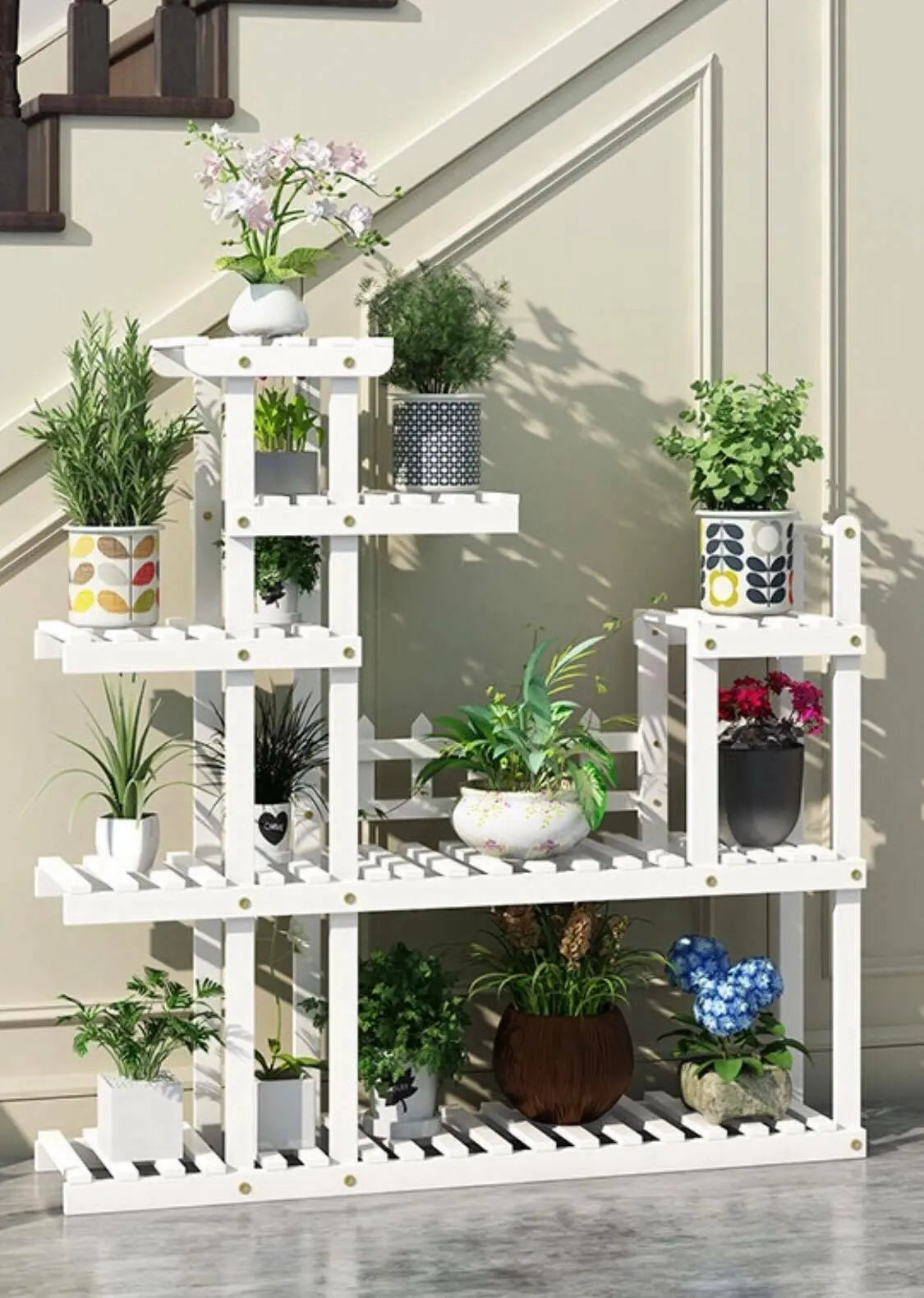 Wooden Plant Stand Garden Patio Balcony Indoor Outdoor Pot Stand Home Decoration everythingbamboo