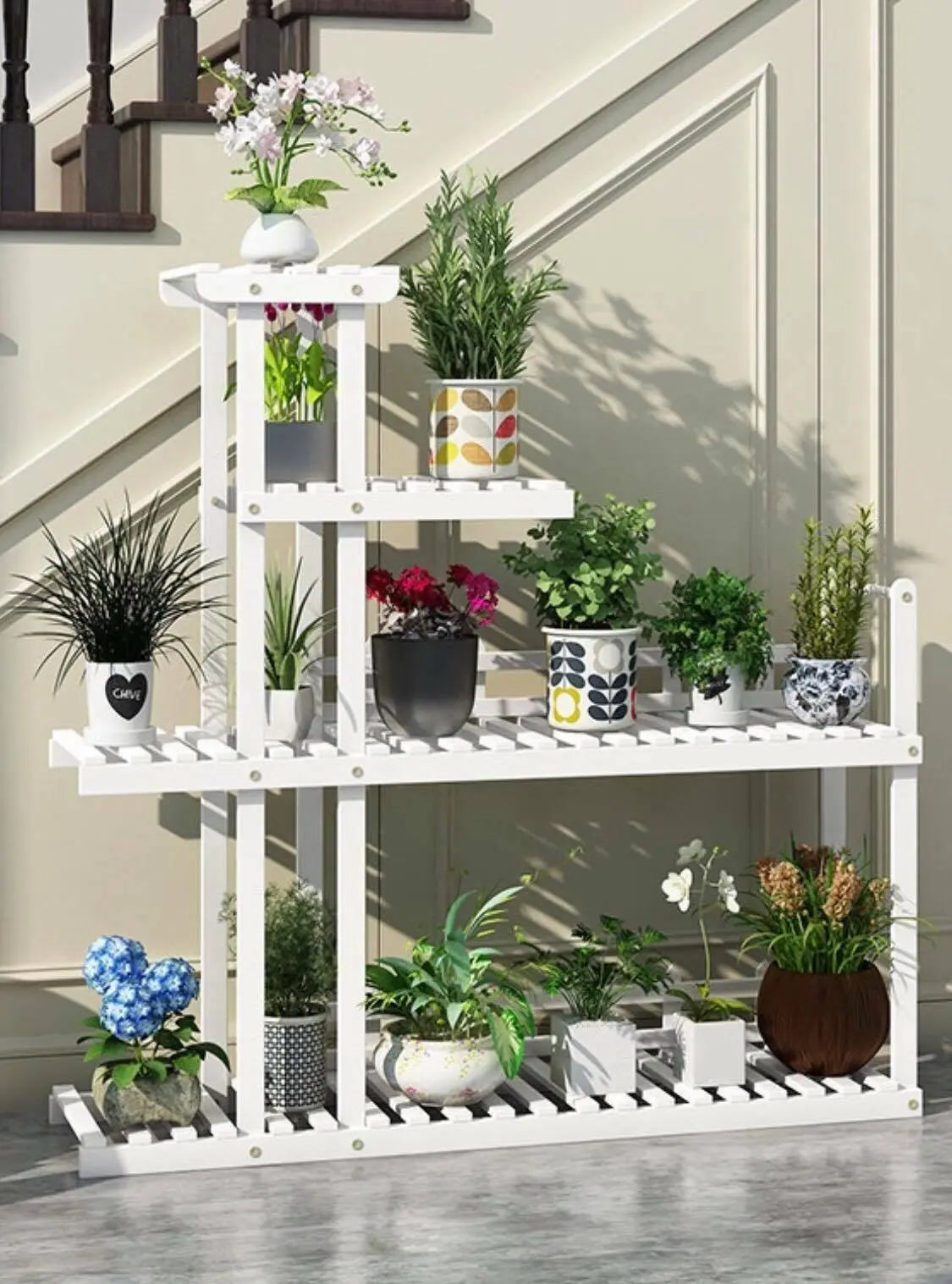 Wooden Plant Stand Garden Patio Balcony Indoor Outdoor Pot Stand Home Decoration everythingbamboo
