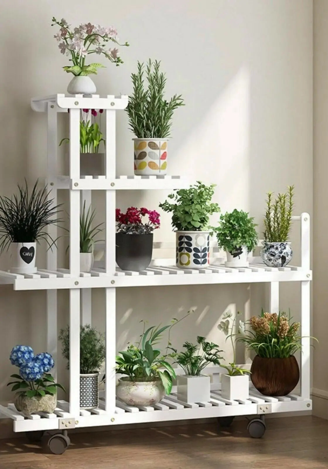 Wooden Plant Stand Garden Patio Balcony Indoor Outdoor Pot Stand Home Decoration everythingbamboo