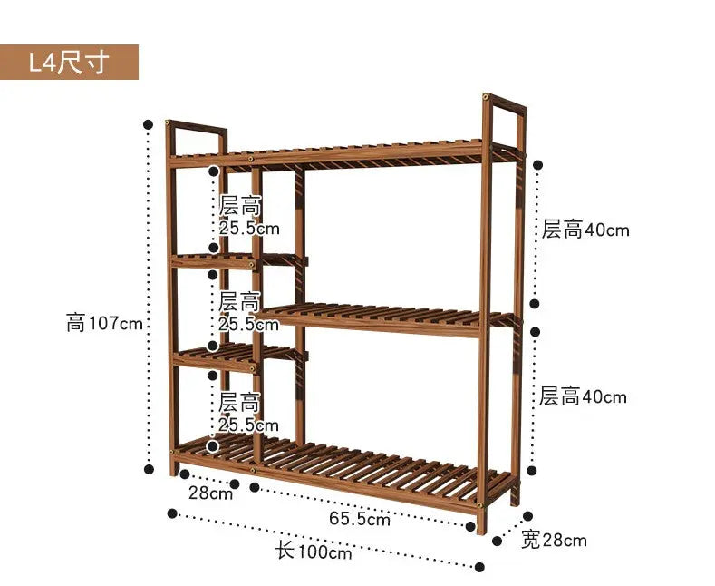Wooden Premium Plant Stand Outdoor Indoor Balcony Multi-Layer Shelves Pot Stand everythingbamboo