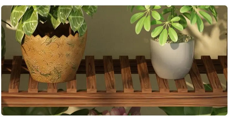 Wooden Premium Plant Stand Outdoor Indoor Balcony Multi-Layer Shelves Pot Stand everythingbamboo