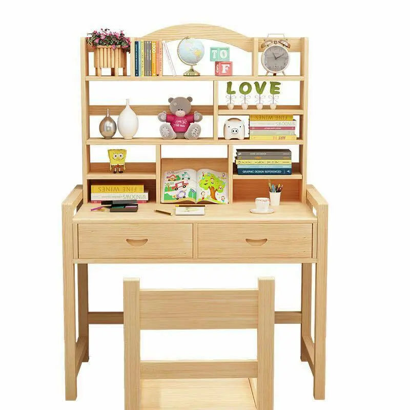 Wooden Table&Chair Set Children Kids Studying Table & Chair Set Healthy Solid everythingbamboo