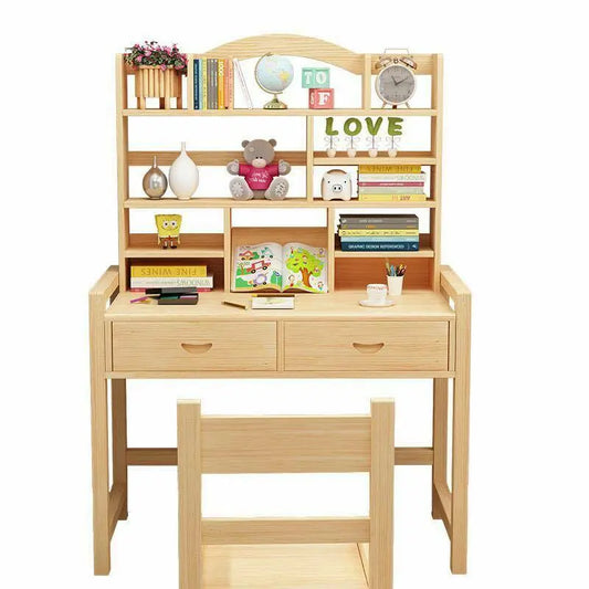Wooden Table&Chair Set Children Kids Studying Table & Chair Set Healthy Solid everythingbamboo