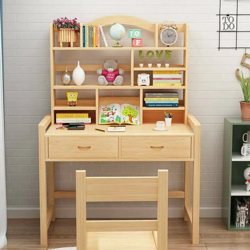 Wooden Table&Chair Set Children Kids Studying Table & Chair Set Healthy Solid everythingbamboo
