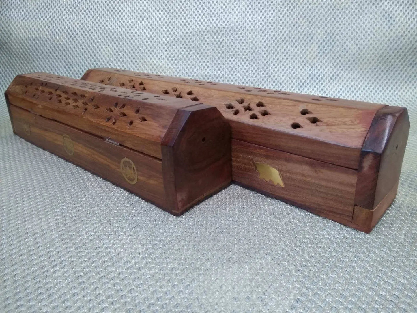 Wooden Ying Yang Box Incense Stick Cone Holder Conffin Burner everythingbamboo