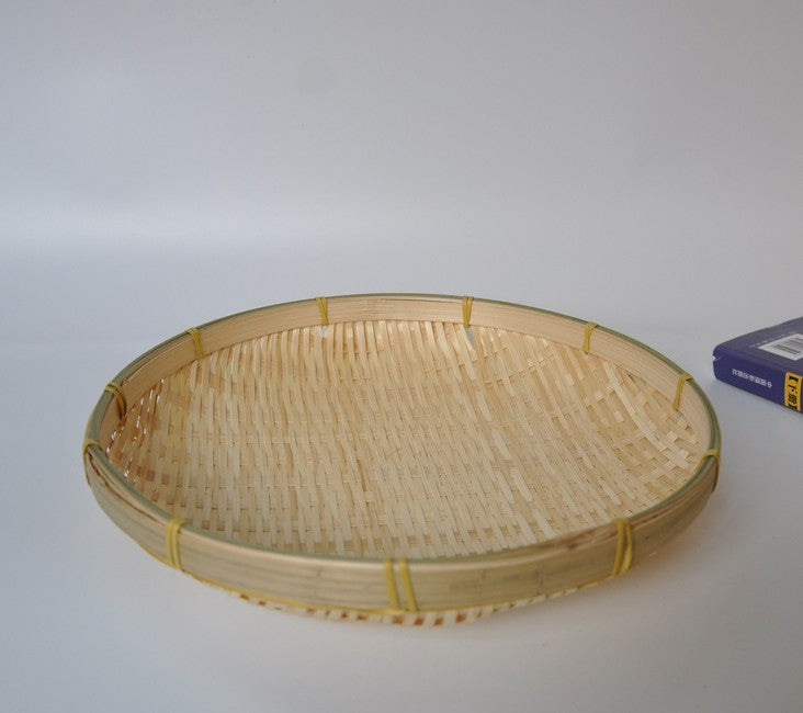 Woven Bamboo Handmade Round Plates Bamboo Fruit Baskets Storage Multiple Use BPT02 Unbranded