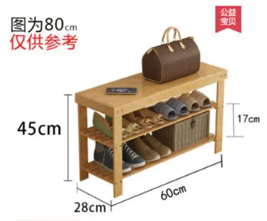bamboo shoe rack with seat bamboo stool rack shelf many sizes storage 竹换鞋凳 Unbranded