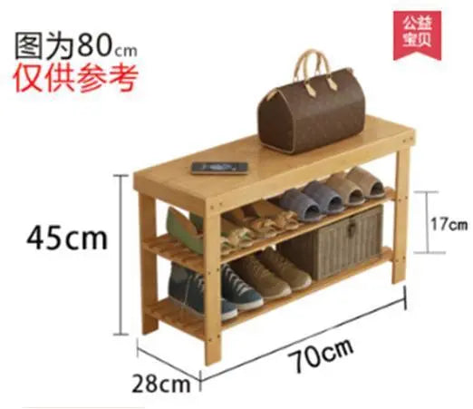 bamboo shoe rack with seat bamboo stool rack shelf many sizes storage 竹换鞋凳 Unbranded