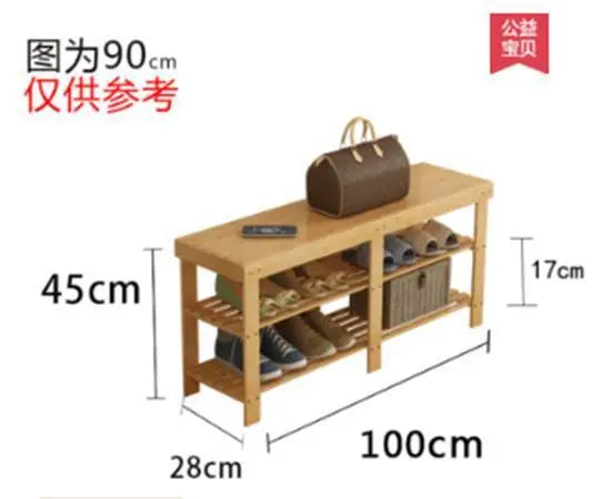 bamboo shoe rack with seat bamboo stool rack shelf many sizes storage 竹换鞋凳 Unbranded