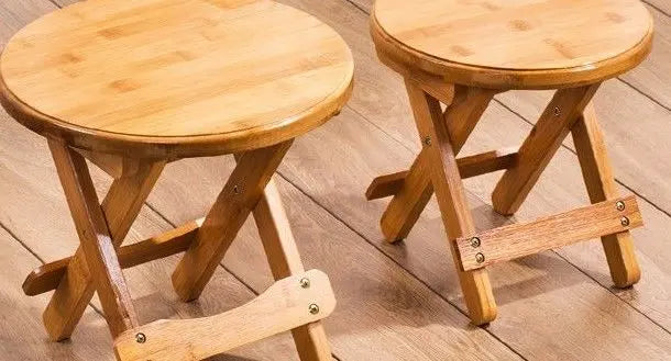 bamboo stool foldable round stool kids adult rest fishing, vase base 圆折叠竹凳休息凳钓鱼凳 Unbranded