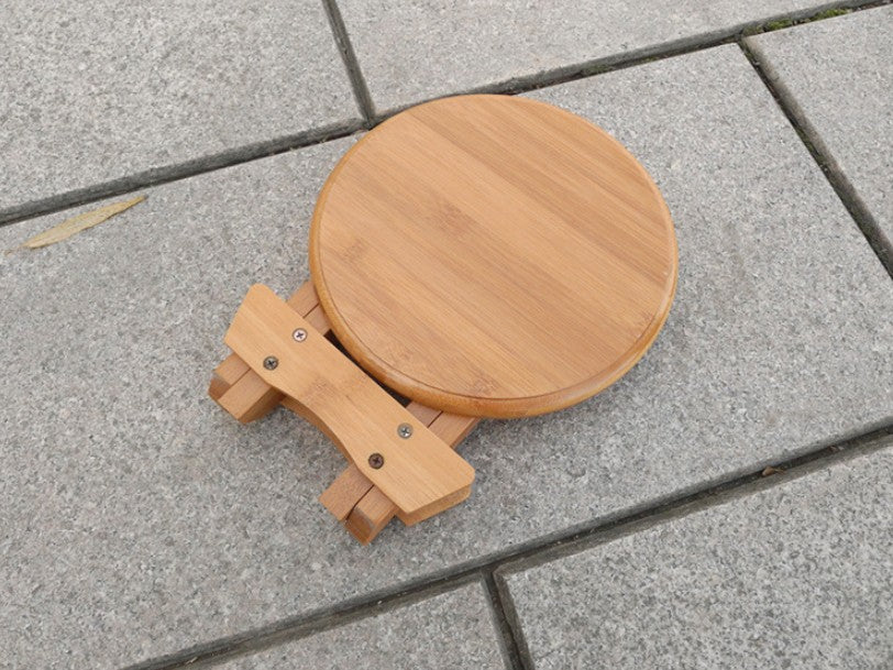 bamboo stool foldable round stool kids adult rest fishing, vase base 圆折叠竹凳休息凳钓鱼凳 Unbranded