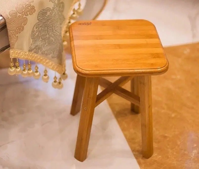 bamboo wooden stool rest stool fishing stool Square bamboo stool vase base 竹凳 everythingbamboo