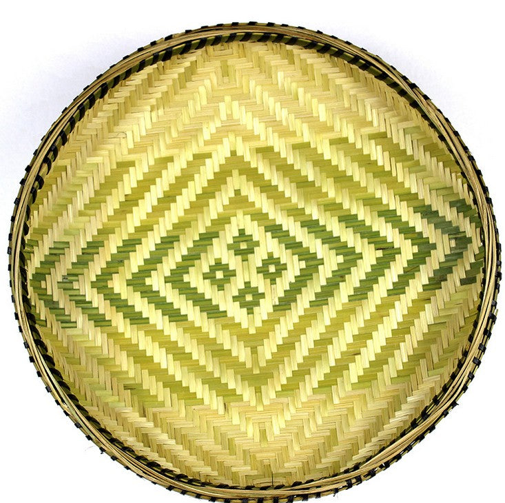 woven Bamboo handmade round plates fruit baskets storage multiple use 竹筛子 Unbranded