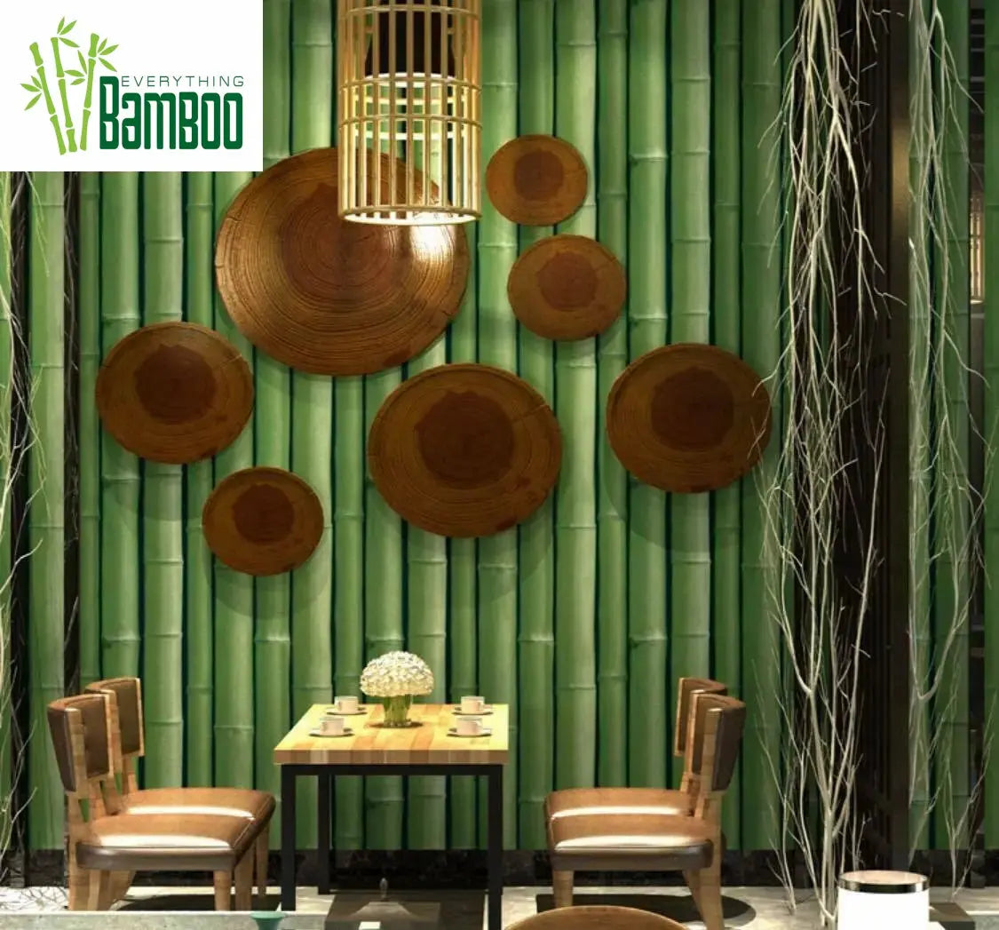 Bamboo Wallpaper Roll 3D Self Stick 10m x 0.45m Oriental Style Home Office Cafe Restaurant BDE11 everythingbamboo