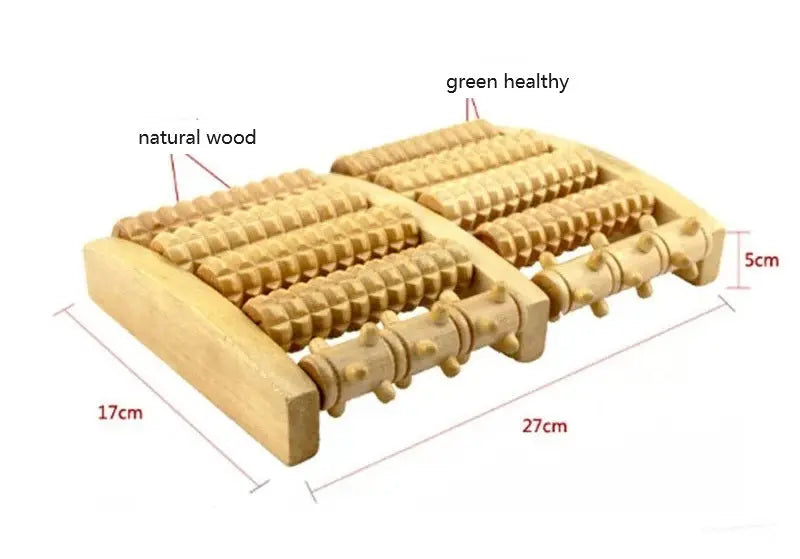 Foot Massage Natural Wooden Multiple Rows Healthy Rest Pain Relief Body Massage BMT03 Unbranded