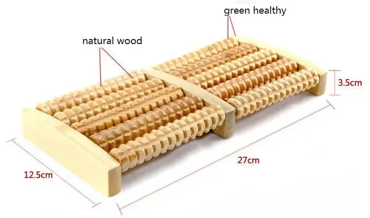 Foot Massage Natural Wooden Multiple Rows Healthy Rest Pain Relief Body Massage BMT03 Unbranded