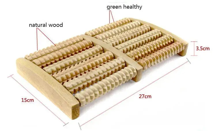 Foot Massage Natural Wooden Multiple Rows Healthy Rest Pain Relief Body Massage BMT03 Unbranded