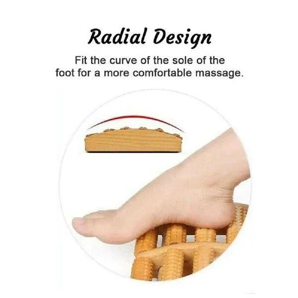 Foot Massage Natural Wooden Multiple Rows Healthy Rest Pain Relief Body Massage BMT03 Unbranded