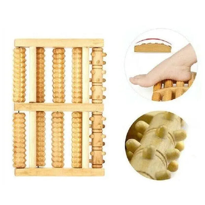 Foot Massage Natural Wooden Multiple Rows Healthy Rest Pain Relief Body Massage BMT03 Unbranded