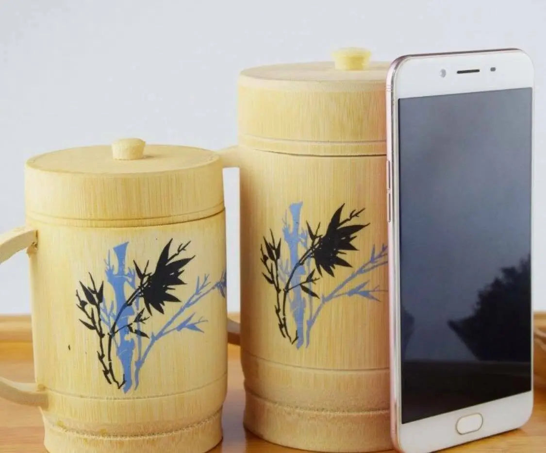 1 x Bamboo Cup Handcrafted Creative Cup Mug Natural Environmentally Friendly everythingbamboo