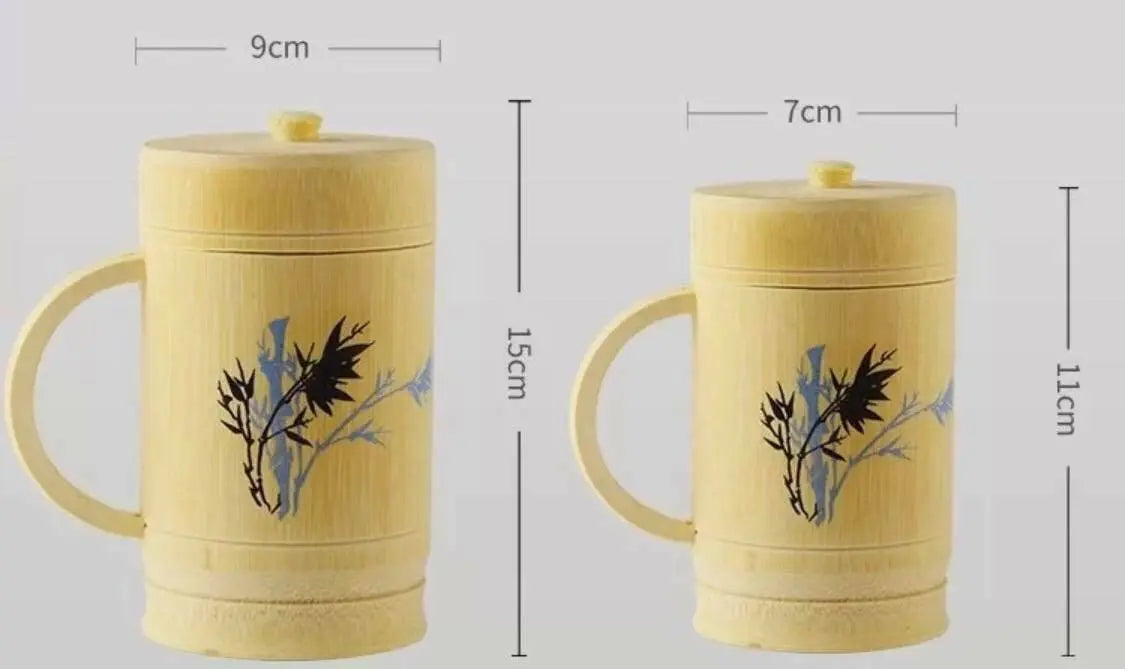 1 x Bamboo Cup Handcrafted Creative Cup Mug Natural Environmentally Friendly everythingbamboo