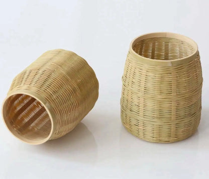 1 x Bamboo Handwoven Creative Basket Holder Pens Brushes Food Snacks Fruits everythingbamboo