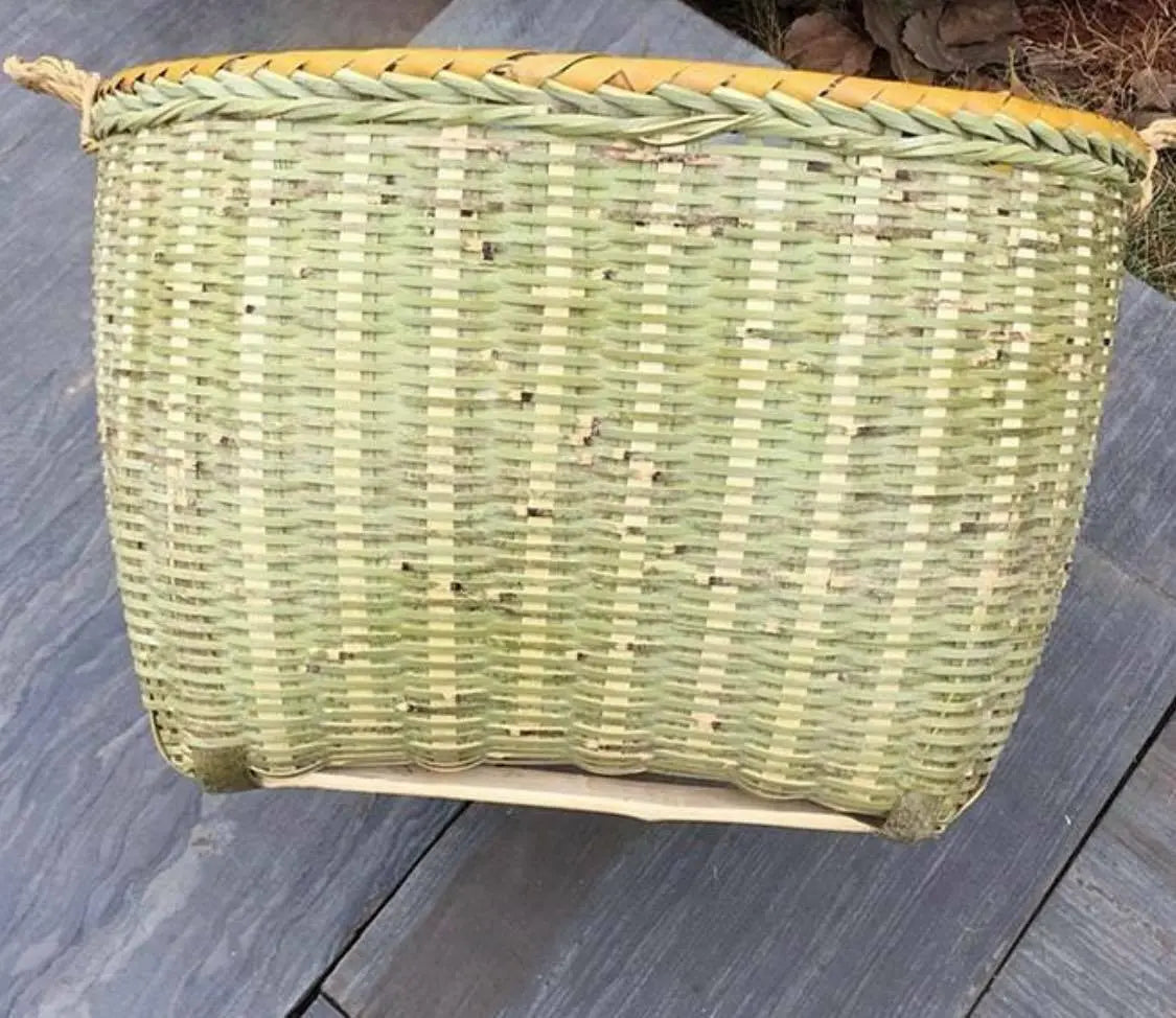 1 x Bamboo Handwoven Handmade Large Round Basket With Handle Storage Strong everythingbamboo